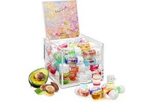 SAHIPUB 40 Pcs Hair Oil Perfume - Essence Oil & Hair Perfume 2 in 1 for Frizz Dry Damaged Hair, Argan Avocado & Amino Acids Nourishing Shining, Leave-in Hair Fragrance Serum, Long Lasting Scented, 1.83 fl oz