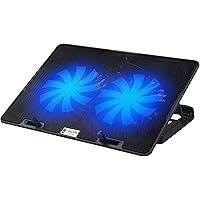 LAPCARE ChillMate Adjustable Laptop Cooling Pad with Twin Fans for Efficient Cooling