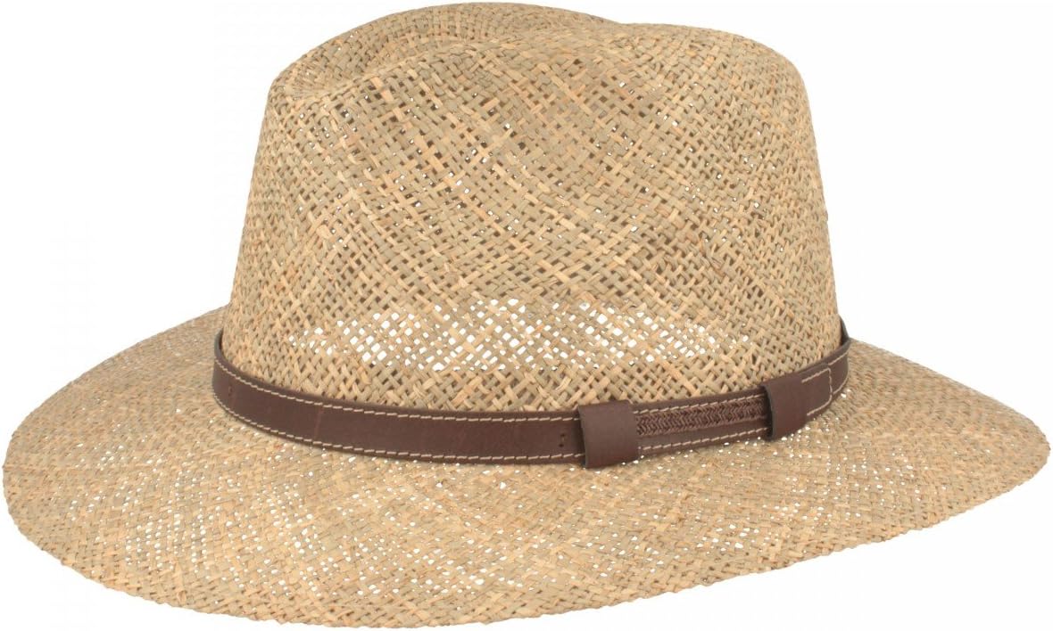 Hut BreiterStraw Summer Hat Sun Hat - Made in Italy from 100% Seagrass - Traveller - Especially Light, Flexible, Skin-Friendly & Comfortable