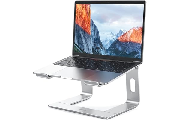 BESIGN LS03 Aluminum Laptop Stand, Ergonomic Detachable Computer Stand, Notebook Riser, Laptop Mount Compatible with Air, Pro, Dell, HP, Lenovo More 10-15.6" Laptops, Silver