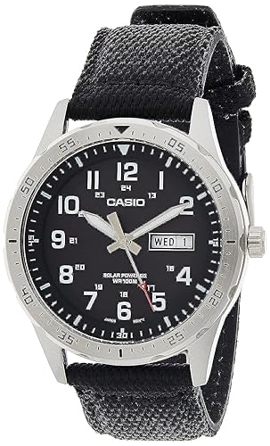 Casio MTPS120L Series Unisex Analog Watch 100M WR Stainless Steel  Case Hand Analog (HR, Min, SEC) Date Display Low Battery Alert