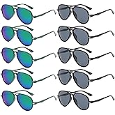 OWL 10 Pack Kids Aviator Sunglasses – UV400 Protection Small Fit Plastic Frame Shades for Children (Ages 3–6)