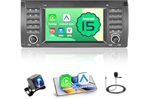 Inefala [2+64GB] Android Car Radio for B-M-W 5 Series E39 1996-2003 (E39)/B-M-W X5 E53 2002-2007/B-M-W M5 1996-2003 with Wire