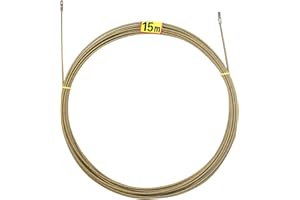 VGongTech 50ft / 15m Electrical Spring Wire Threader Fish Tape Fastener Cable Wire Puller Tool Upgraded 4 Cores Leader Hole Electrician Threading Device