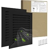16"*22" Gable Vent,Aluminum Alloy Wall Vent Shed Vents,with Removable Strainer and 180 Degree Opening Angle.Ideal for Attic,Shed,Garage,Play House,Coop.[Inside Dimensions:14" w X 20" h]-Black 2 Pack