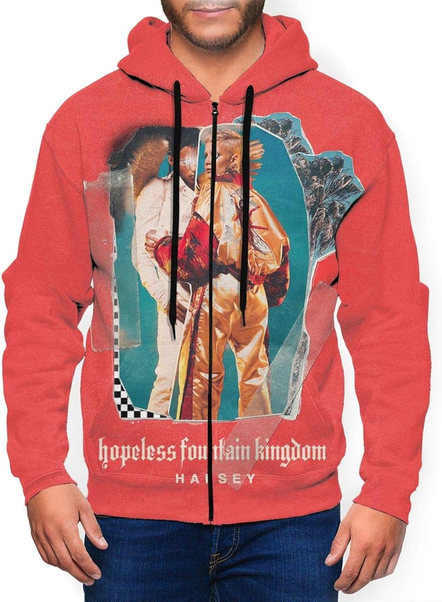 mens full zipper sweatshirt no hood