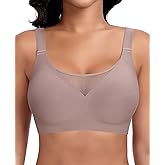 SINFLA Seamless Bras for Women No Underwire Wireless Tshirt Bra Comfort Back Smoothing Bralettes with Support