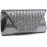 Dasein Women Evening Bags Wedding Purses Handbags Party Clutches Cocktail Prom Formal Clutch with Glitter Rhinestones