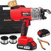 Newhai Automatic Rebar Tying Machine, Cordless Electric Tie Gun | 1-9 Tightness Adjustable, Fits &Phi;0.3"-1.3" Rebars, Battery Powered, Efficient For Construction &amp; Rebar Work