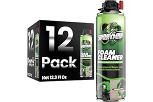 SPRAYMAN Spray Foam Gun Cleaner - Expanding Polyurethane Foam and Insulation Sealant Remover | 12 Pack Can 12.3 Oz.