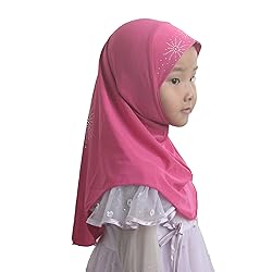 Girls Kids Muslim Hijab Islamic Scarf Shawls Simple