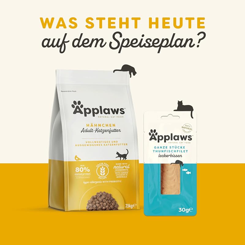 Trockenfutter für ausgewachsene Katzen 2 kg – Huhn mit Lamm Kroketten 1 x 2 kg, getreidefrei, proteinreich, 100% natürliche Zutaten