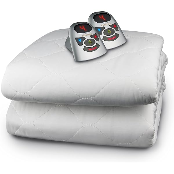 Amazon.com: BIDDEFORD BLANKETS Quilted Electric Heated Mattress Pad with  Digital Controller, King, White : Home u0026 Kitchen