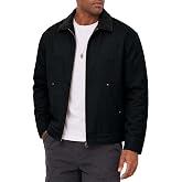 JMIERR Men's Cotton Padded Chore Jacket with Corduroy Collar | Cotton, Windproof Padded Coat, Full Zip Up, Contrast Corduroy Collar, Vintage Work Jacket, Fall Winter Casual Outerwear