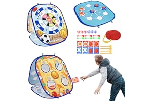 MOM&MYABOYS Bean Bag Toss Game for Kids 3-8,3-in-1 Portable Outdoor Toy Set for Kids,Family Party Parent-Child Activities Supplies,Christmas Party Favors for Kids,Birthday Gift for 4 5 6 7 8 Year Old Boy Girl