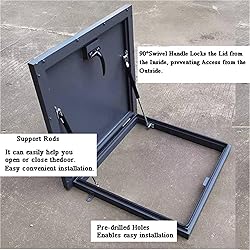 Galvanized Metal Rooftop Hatch, Rainproof Attic