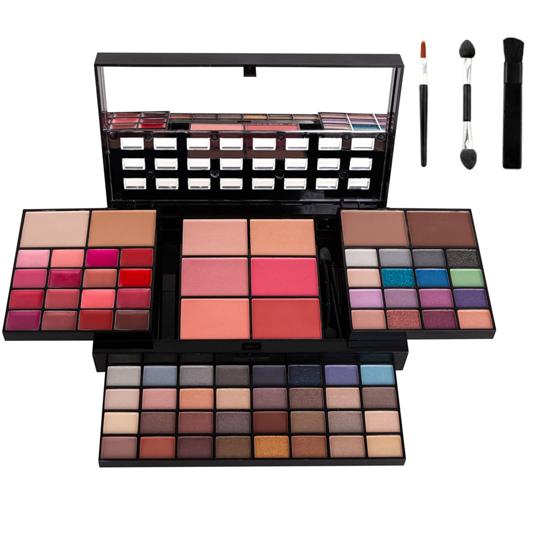 Vtrem 74 Colors All In One Makeup Gift Kit including 36 Eyeshadow Palette, Lip Gloss, Glitter Cream, Concealer, Blusher, Bronzer, Highlight and Contour - Make Up Contouring Kit