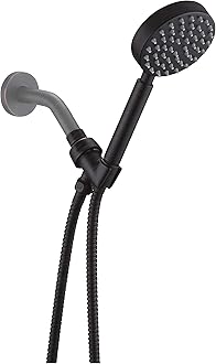 HammerHead Showers® Solid Metal Handheld Shower Head with Hose and Brass Holder - OIL RUBBED BRONZE - 2.5 GPM High Pressure Shower Heads with Adjustable Shower Wand Bracket - 6ft Flexible Extension