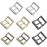 YELARXI Single Prong Belt Buckle Metal Center Bar Square Replacement Buckle for Belt Purse Making Leather Hardware