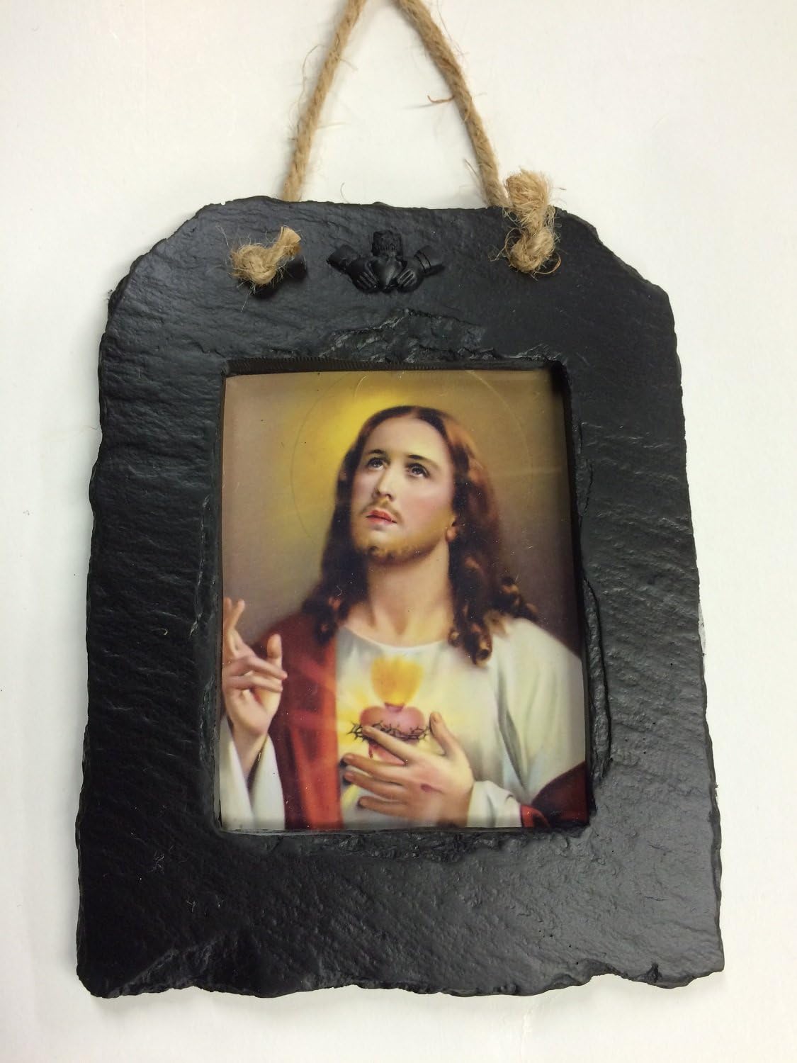 Turf Sacred Heart Religious Picture 14cm x 19cm (Large)