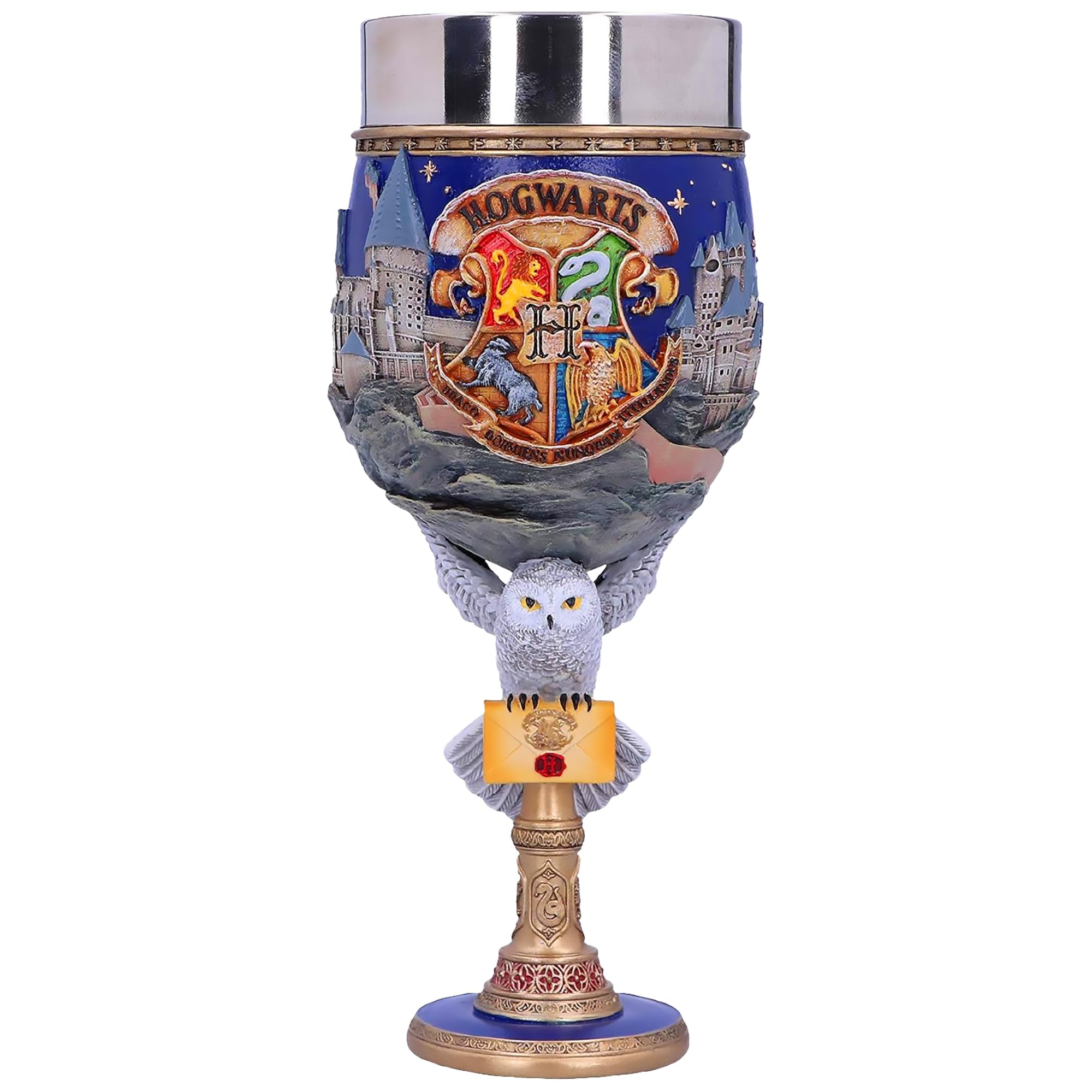 Nemesis Now Harry Potter Hogwarts School of Witchcraft and Wizardry Collectible Goblet, Blue, 19.5cm