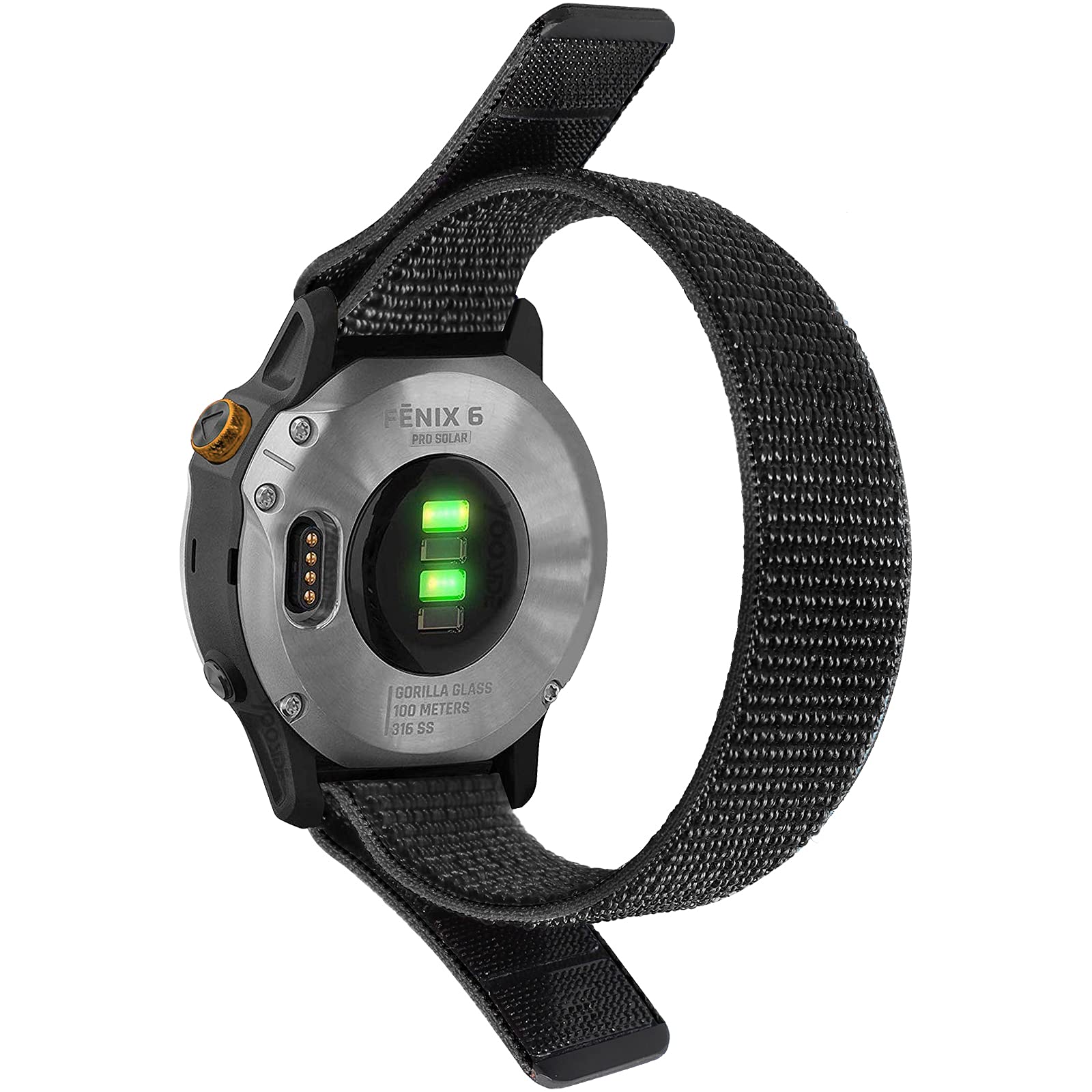 TOPsic Nylon Wrist Band, 22mm Loop Quick Dry Ultralight Sport Strap for Fenix 5/6 Plus/Pro/Forerunner 935/945/Quatix 6/5/Gear S3/Galaxy Watch 46mm/Watch 3 45mm