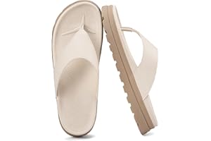 Tmaza Mens Flip Flops Comfortable Arch Support Thong Sandals Non-Slip Outdoor Summer Beach Sandals
