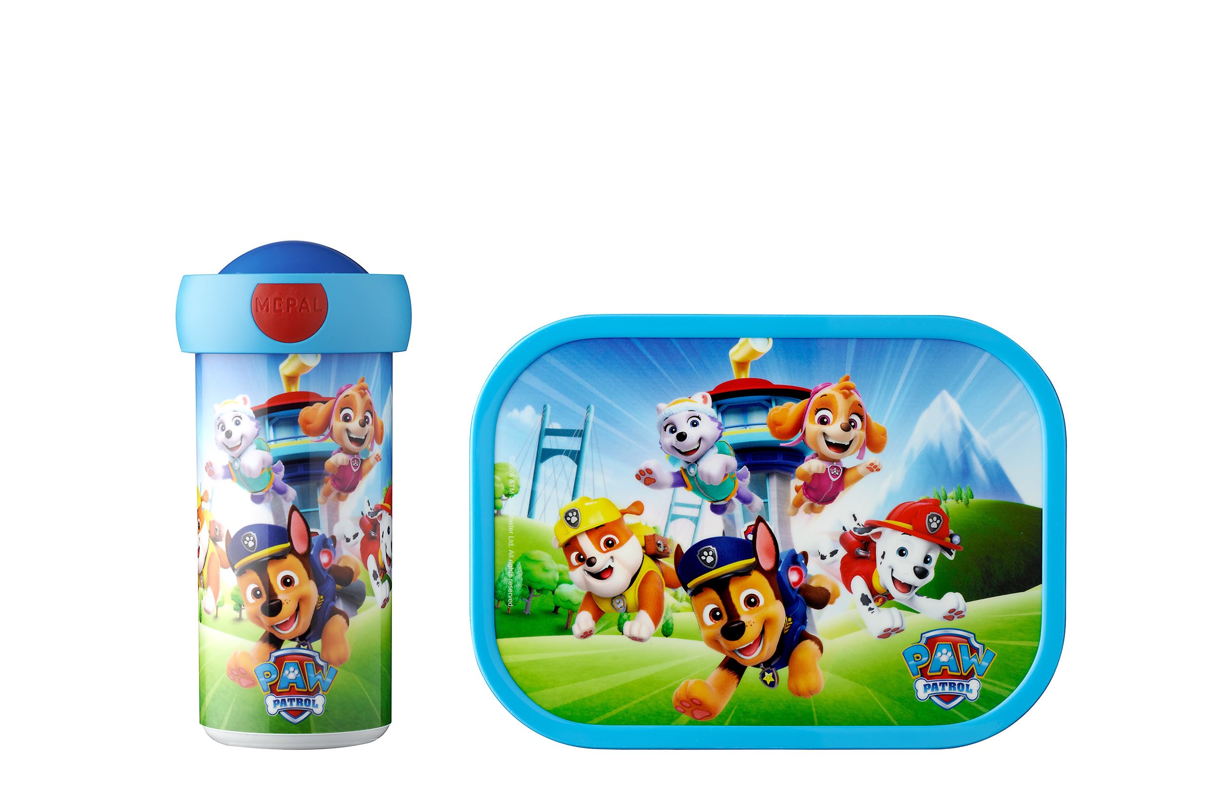 Mepal - Lunch Set Campus - Paw Patrol Pups Lunch Set with School Beaker & Lunch Box - Dishwasher Safe & BPA-free - 300 ml + 750 ml