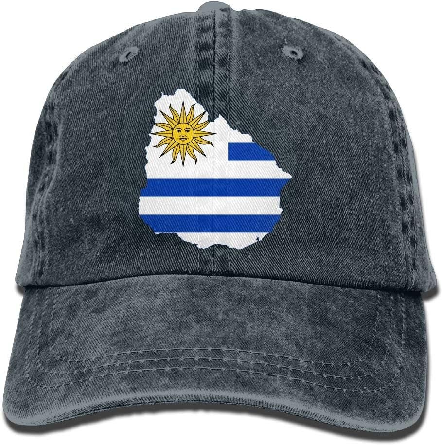 Men's Women's Flag Of Uruguay Cotton Adjustable Peaked Baseball Dyed Cap Adult Washed Cowboy Hat