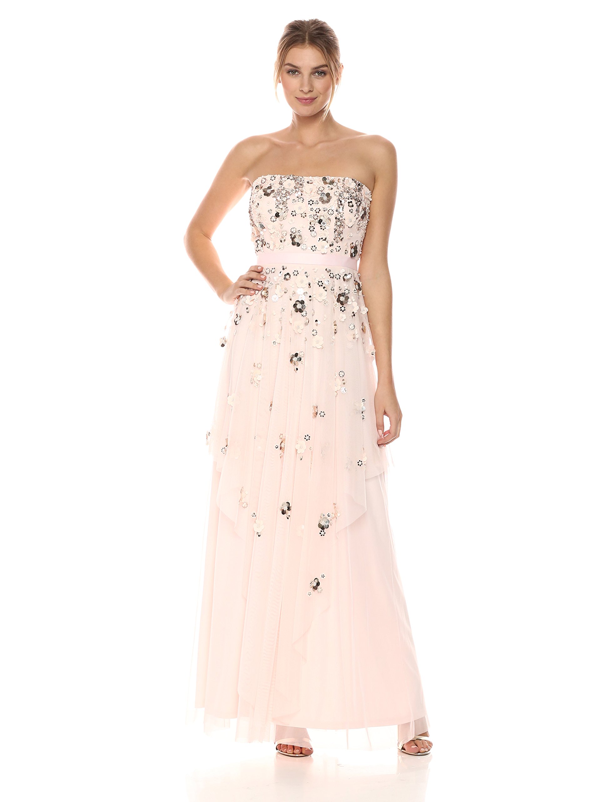 Aidan by Aidan Mattox Women's Strapless Tiered Ball Gown