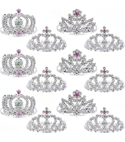 Amazon.com: Princess Crown Comb Set for Girl 18 Pcs Silver  display picture 2