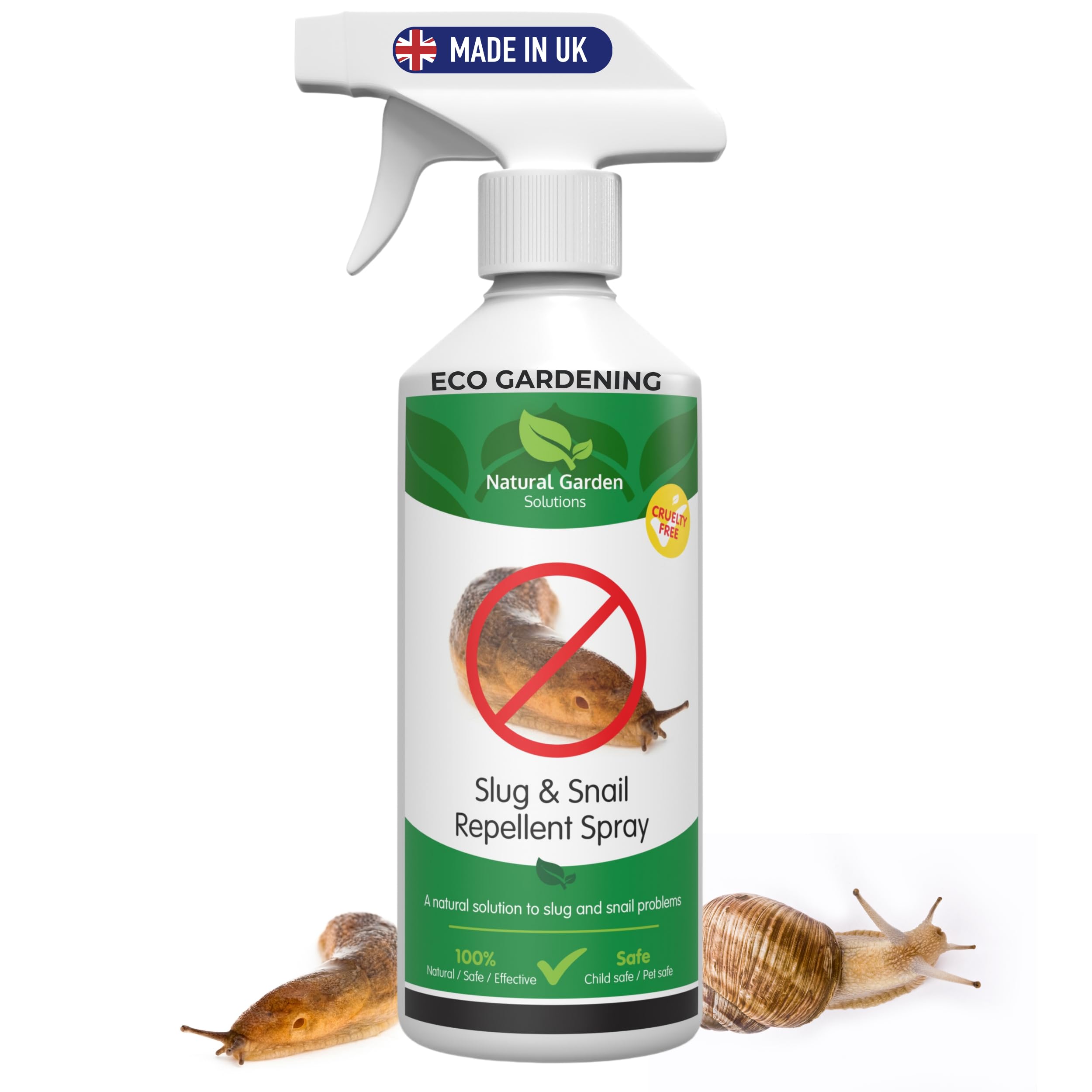 Organic Slug and Snail Repellent Big Value 1L Safe Alternative to Chemical Slug Pellets Snail Killer Stop Slugs Snails Outdoors Indoors Pet Friendly Bird Hedgehog Safe Clove Thyme Peppermint