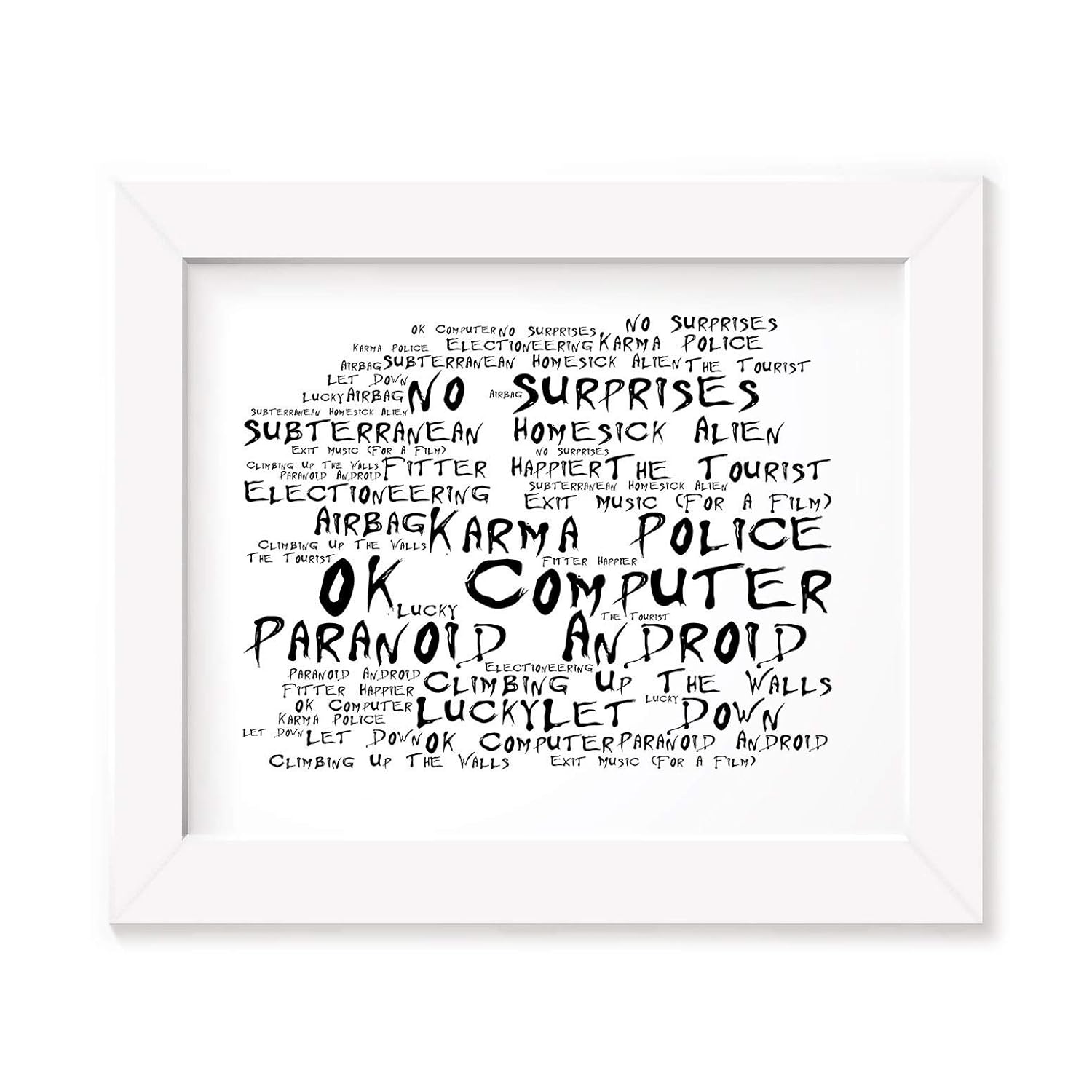 Anthology Radiohead Poster Print Lyrics Gift Signed Art Antiquitaten Kunst Com Kunst