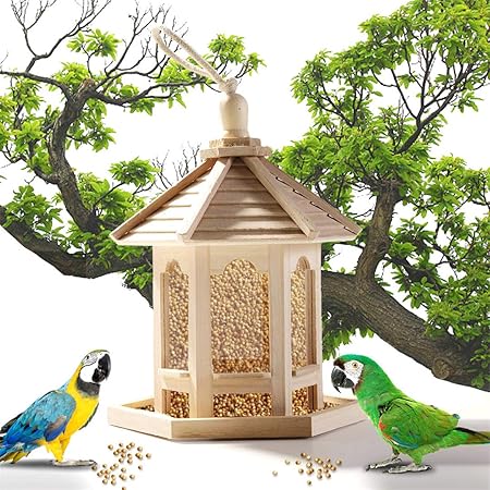 Amazon Com Tloowy Clearance Bird Feeder Hanging Wooden