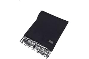 Hickey Freeman Solid 100% Italian Cashmere Scarf for Men – Ultra-Soft Men’s Winter Scarves, 72-Inches x 12-Inches