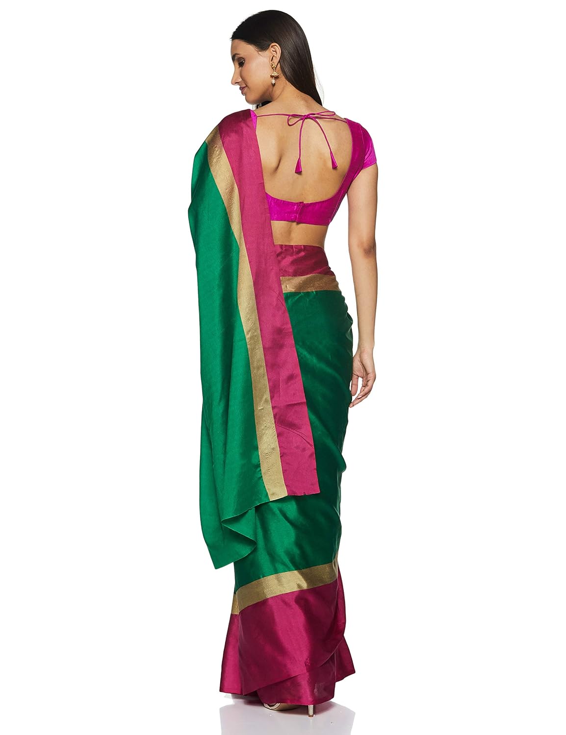anni designer indian women's cotton silk festive saree with blouse piece