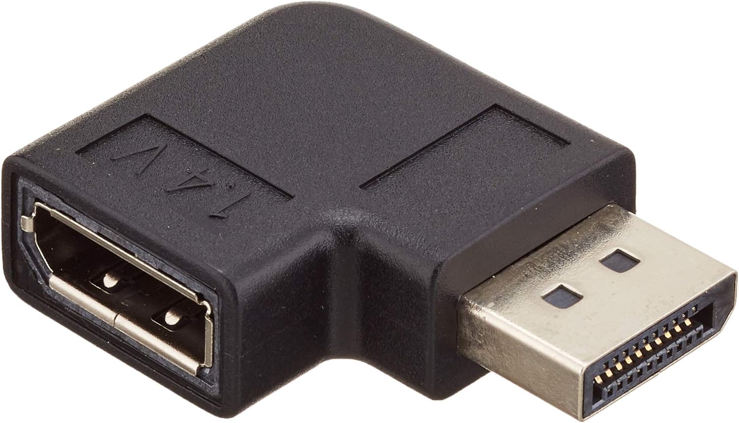 InLine 17199R DisplayPort Adapter Right Angled DisplayPort Male to Female, black