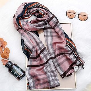 ZAMi Baumwoll- und Leinenschal Damen im westlichen Stil Herbst und Winter Langer Schal dünner Frühlings- und Herbstschal-Kaffee-Farbgrundierung