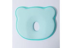 AxmasPtreeP Portable Memory Foam Donut Pillow,Cute Cartoon Bear Soft and Cozy Pillow, Breathable Bedding Set Blue with Case P