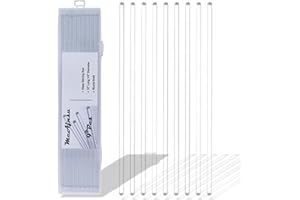 McAjnsu 9Pcs Borosilicate Glass Stirring Rods 12" Long 1/4" Diameter Round Ends for Lab/Classroom/Home Use