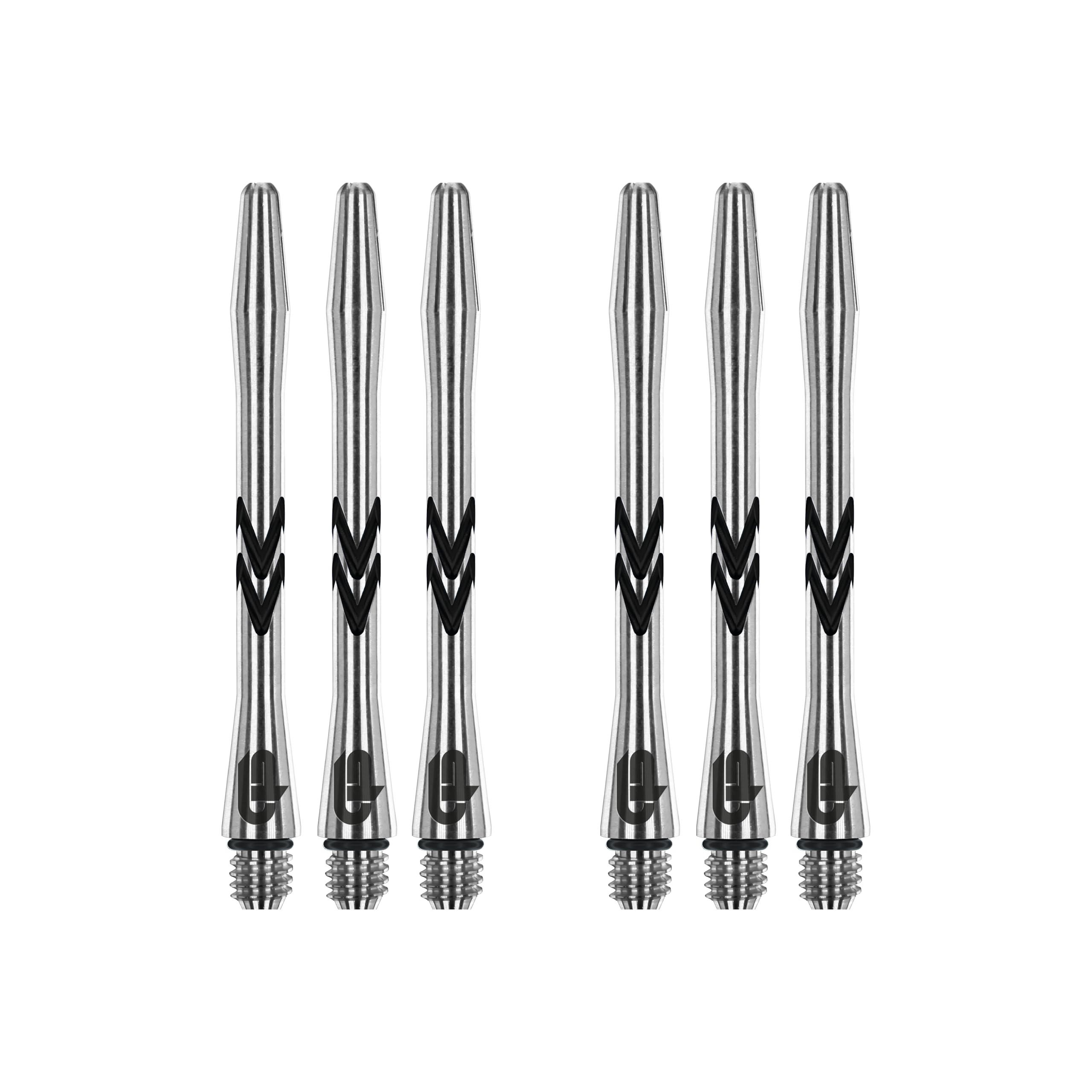 RED DRAGON Gerwyn Price Iceman V-Groove Aluminium with Logo Medium Black Stems