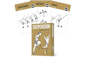 NewMe Fitness Suspension Workout Cards, Instructional Fitness Deck for Women & Men, Beginner Fitness Guide to Training Exercises at Home or Gym (Suspension, Vol 1)