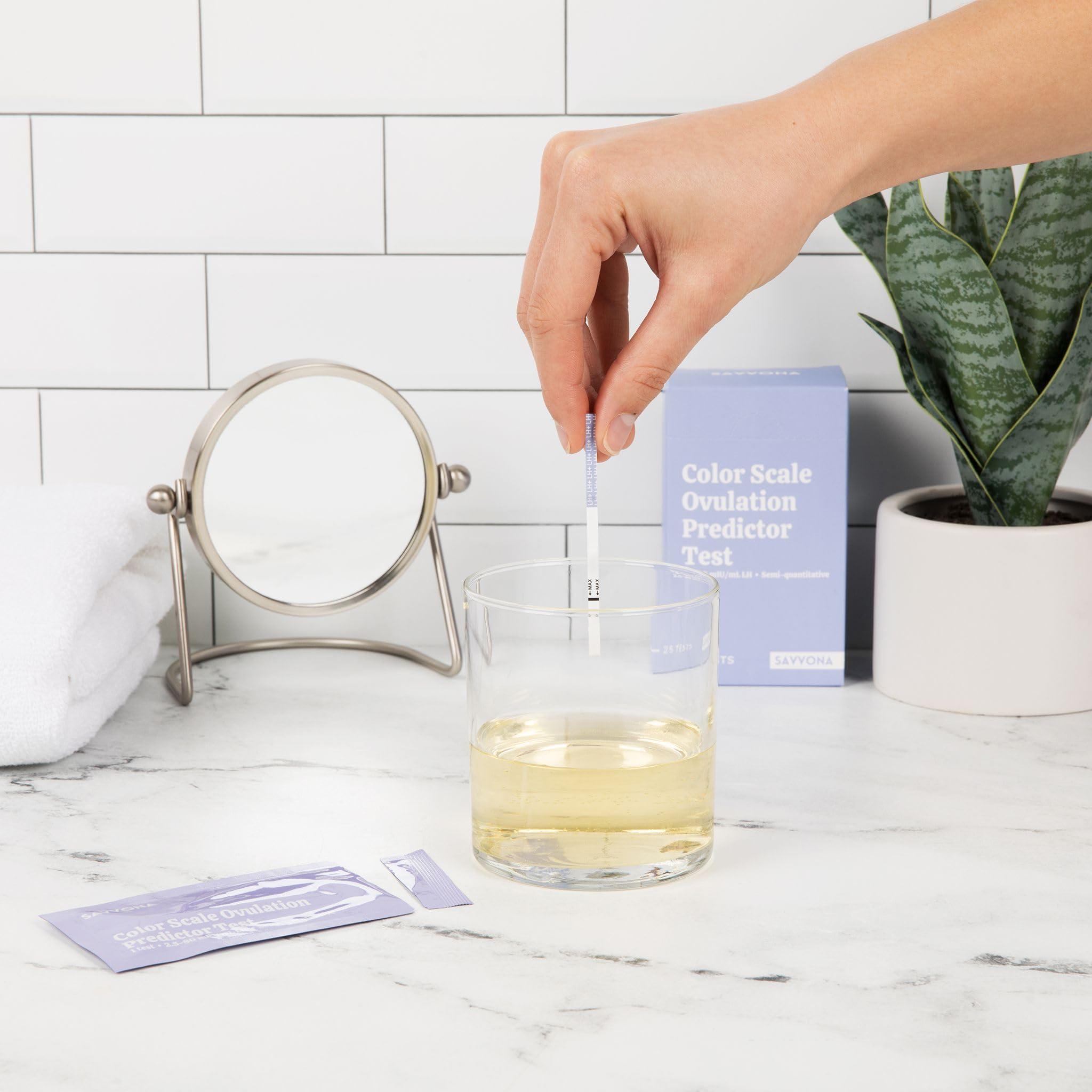Ovulation Test Strips - Over 99% Accurate at Detecting LH - Color Scale Predictor Kit - Pinpoint Peak Fertility - Accurate Family Planning - Indvidually Wrapped - Results in Minutes - 25ct