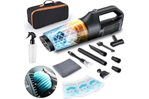 AX2V Car Detailing Kit Interior Cleaner Vacuum, Car Interior Cleaning Kit with Car Vacuum Cleaner High Power, 2 Detailing Brush Set, Spray Bottle, 3 Cleaning Gel, Towel, for Auto, Truck, SUV, RV