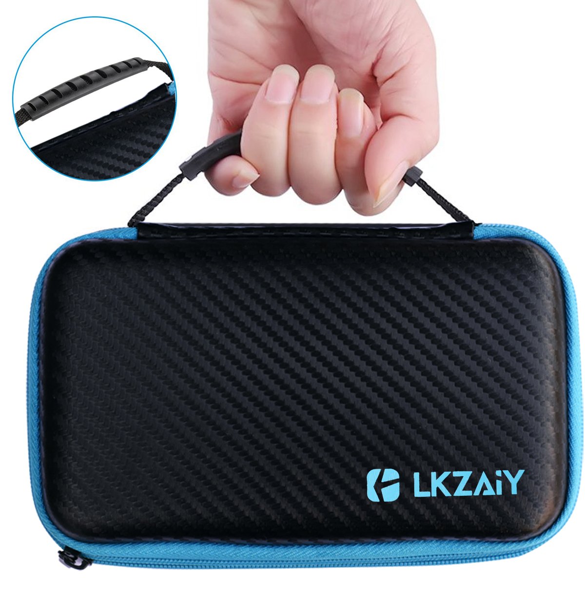 LKZAIY New Nintendo 3DS XL and 2DS XL Travel Carrying Case - Fits Wall Charger - Includes XL Stylus, 8 Game Storage, Accessories Pocket, Hard Shell and Screen Cloth(Black)