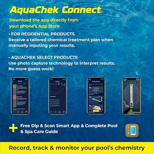 AQUACHEK SALT TEST STRIP TITRATORS FOR POOLS – SALT WATER POOL TEST STRIPS FOR SODIUM CHLORIDE – QUICK AND ACCURATE RESULTS – PROFESSIONAL WATER QUALITY TESTING KIT (10 STRIPS)