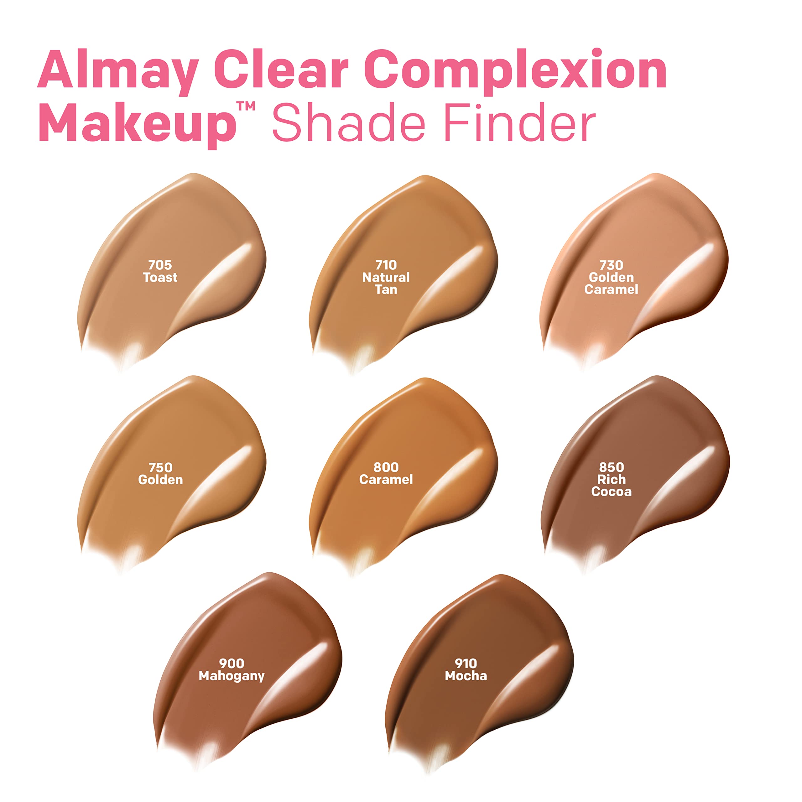 Almay Clear Complexion Acne Foundation Makeup with Salicylic Acid, Medium Coverage, Soft Matte Finish, Hypoallergenic, Cruelty- & Fragrance-Free, Dermatologist Tested, 100 Ivory, 1 fl oz