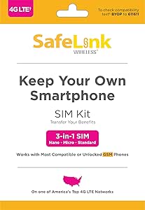 Amazon Com Safelink Keep Your Own Phone Sim Kit T Mobile Compatible Existing Service Required Cell Phones Accessories