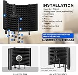 Aokeo Microphone Studio Isolation Screen High Density Foam for Blue Yeti view 2
