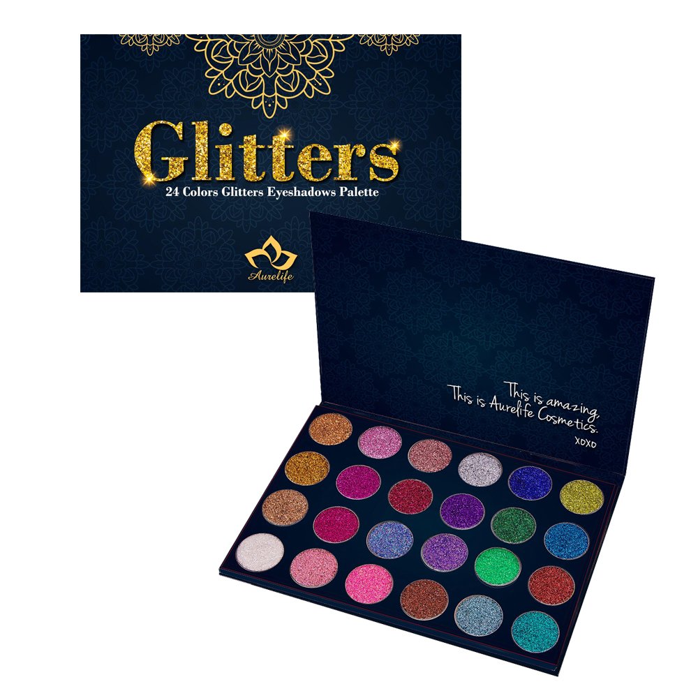 Kaidifangte 24 Color Matte Shimmery Flash Diamond Glitter Eye Shadow Palette
